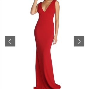 Red long Windsor formal dress